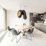 01 proest interior kueche mit lackfronten gaggenau geraeten und eiche esstisch in amsterdam