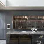 01 proest interior kuechenblock naturstein stahlfronten luxushaus amsterdam gaggenau